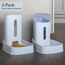 2-Pack Automatic Cat Feeder and Water Dispenser 3.8L Dog and Cat Bowls