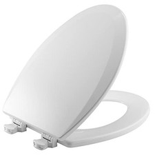 1500EC 390 Lift-Off Wood Toilet Seat, Cotton White Pack Elongated 1-Pack Seat