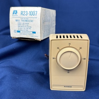 VTG Ranco Wall Thermostat NEW in Box Line Voltage Single Line Break
