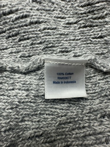 St. John’s Bay Petite Medium Women’s Gray Open Front Cottage Cardigan Sweater - Picture 5 of 9