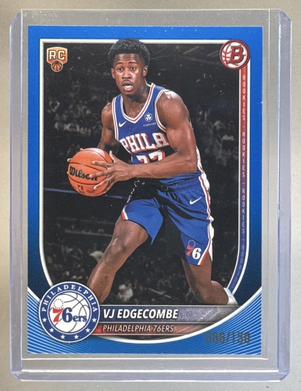VJ Edgecombe 2025 Bowman #3 Blue Border Rookie RC /150