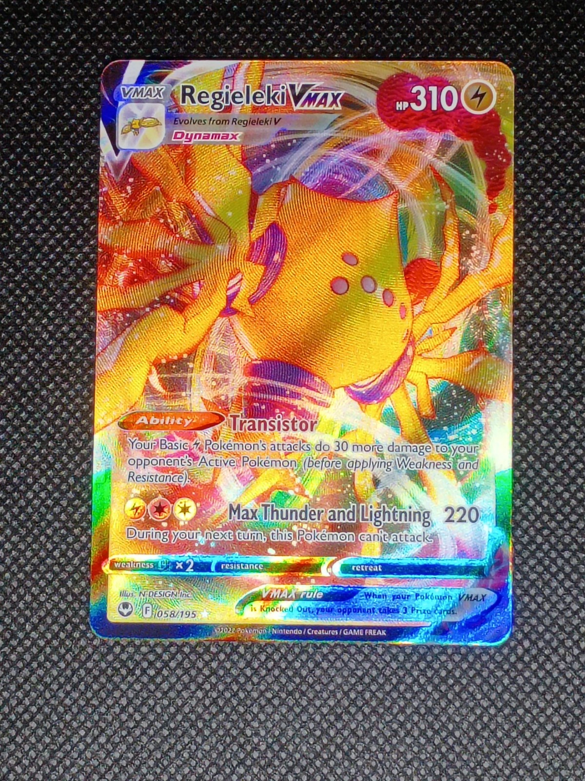 Regieleki VMAX 058/195 Swsh12: Sword & Shield - Silver Tempest Holo