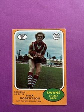 1973a Scanlens VFL Card #48 Max Robertson , Sth Melb . *Very Good Condition*