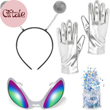 Alien Costume with Antenna Headband for Women