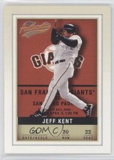 2002 Fleer Authentix Jeff Kent #39 0t3