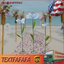 3PC Blue Large Artificial Flower For Fake Bouquet Wedding Home Party Decoration
