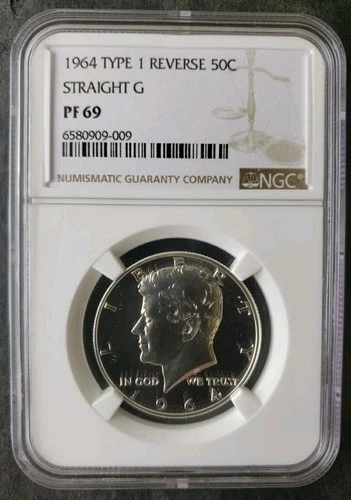 1964 Proof 50c Kennedy Silver Half Dollar Straight G NGC PF69