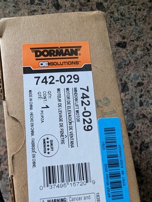 Power Window Motor Dorman 742-029
