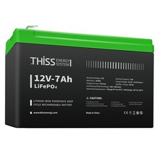 New 12V 7.0AH LiFePO4 Battery Energy Rechargeable Lithium Batteries Home Energy