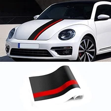  Car Hood Decal Sticker Universal Hood Racing Body Side Vinyl Black Red B