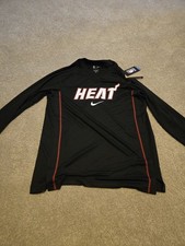 Men's Nike Black Miami Heat 2025/26 Medium Pre-Game Long Sleeve Shooting Shirt