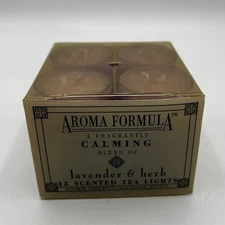 Aroma Formula Vintage Yankee Candle Lavender Herb RETIRED Tea Lights 12 Count