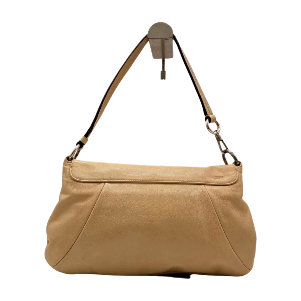 Auth YSL Rive Gauche Nadja Rose Ruffle Leather Shoulder Bag 112930 Vintage - Image 2 of 4