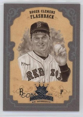 2004 Donruss Diamond Kings Flashback Silver Framed Sepia /100 Roger Clemens 04cw