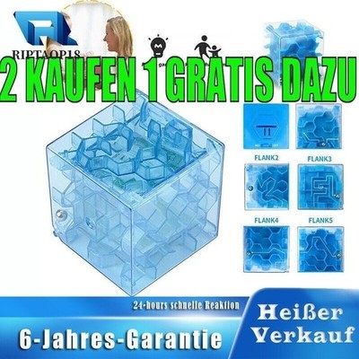 3D Würfel Puzzle Geld Labyrinth Bankeinsparung Münzsammlung Fall Box Geschenk