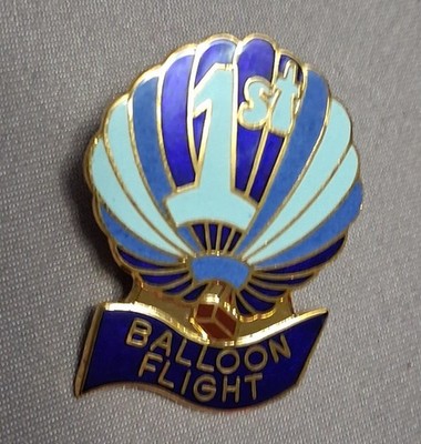 ''1st Balloon Flight'' Hot Air Balloon Enamel Pin