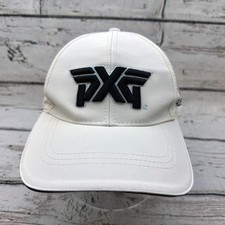 PXG Hat Cap Strap Back White Black Embroidered Golf Perforated Ventilated Mens