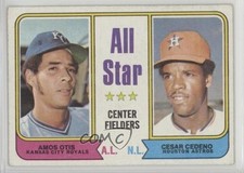 1974 Topps All Star Center Fielders Amos Otis Cesar Cedeno #337 2u3