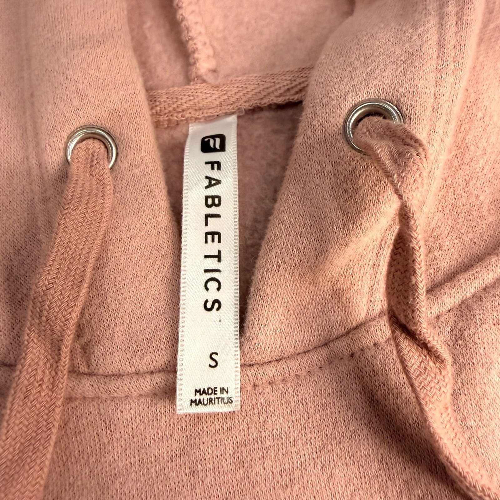 Fabletics Light Pink Drawstring Hem Pullover Hood… - image 4
