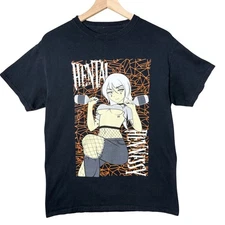 Foureyes Hentai Hennessy Graphic Anime Tee Black Mens size M