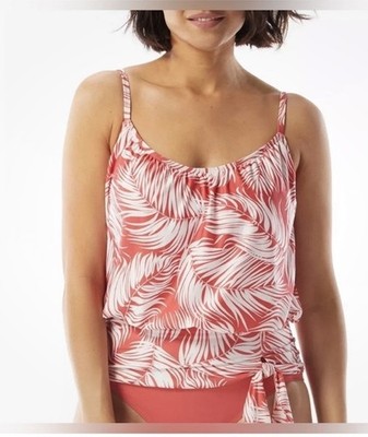 Contours by Coco Reef NWT Women's  Bandeau Printed Tankini Top 12/36D, Bloom