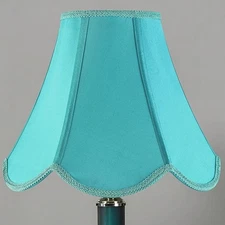 Scalloped Lamp Shade Teal Lamp Shade -Bell Lamp Shades 6x13x10.6"(Spider) Pet...