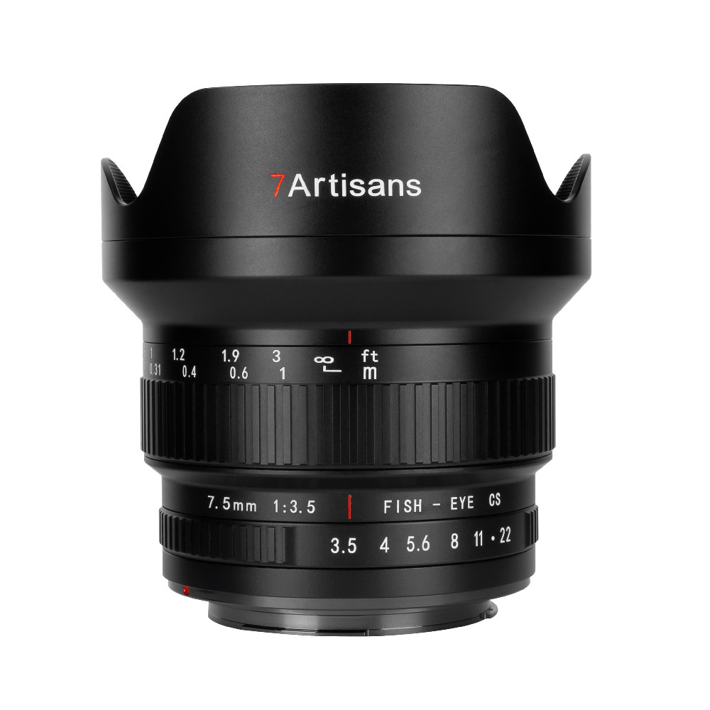 7Artisans 7.5mm F3.5 Fisheye Wide Angle APS-C Manual Lens for EF mount Camera