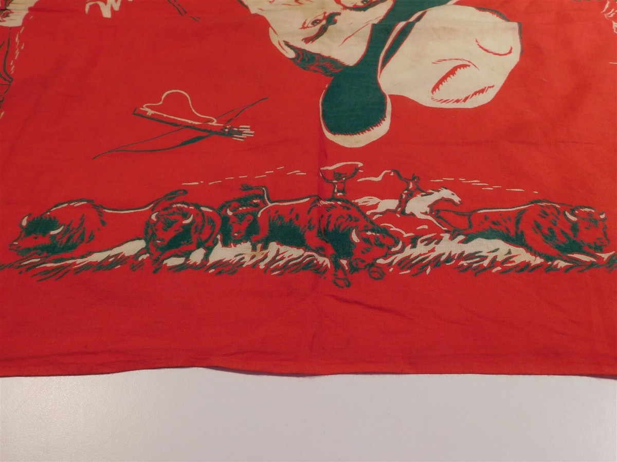 VINTAGE 1950'S KIT CARSON FAN CLUB BANDANA 