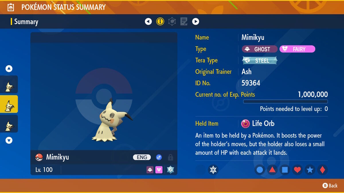 Pokemon Scarlet and Violet  Mimikyu - Location, Stats, Best