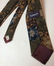 vtg GANT mens Necktie Bohemian Floral Retro 70s Made in USA
