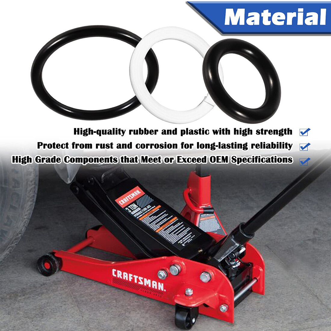 Floor Jack Seal Repair Kit For Sears Craftsman MVP