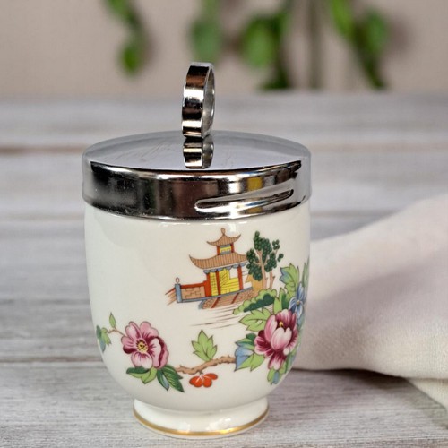 Crown Staffordshire Pagoda Egg Coddler about 4 inches - Picture 2 of 9
