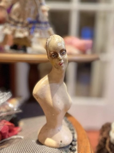 7 Zoll Büste oder halbe Puppe abgeplatzt aber schön - Bild 2 von 6