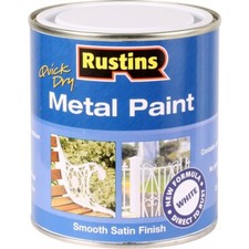 RUSTINS  Metal Paint Smooth Satin  500ml White