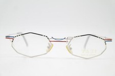 Vintage Glasses Taxi SM-73 Silver Multicolored Square Eyeglass Frame