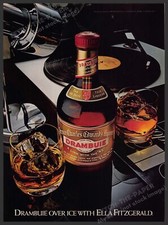 Drambuie Ella Fitzgerald Record Playing 1970s Print Advertisement Ad 1979