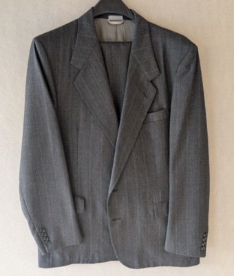 Vtg Bob Adams Men's 2 Piece Suit - Designer Phillipe Gabriel Charcoal