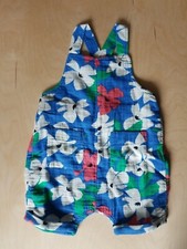 NWT HANNA ANDERSSON HIBISCUS FLOWERS MUSLIN SHORTALLS OVERALLS 80 18-24M