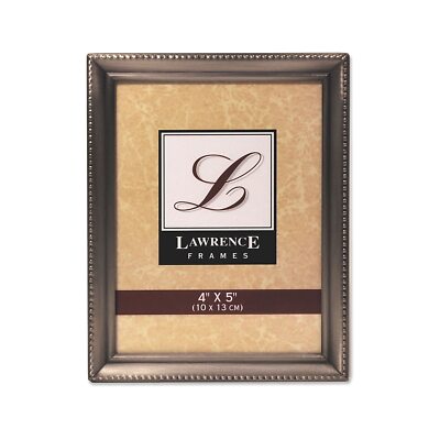 Lawrence Frames Antique Pewter 4x5 Picture Frame - Bead Border Design 11545
