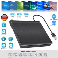 Externe USB 3.0 DVD ROM CD Writer Laufwerk Brenner Reader Player für Laptop PC