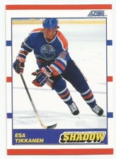 ESA TIKKANEN 1990-91 SCORE SHADOW CARD NM-MT CONDITION
