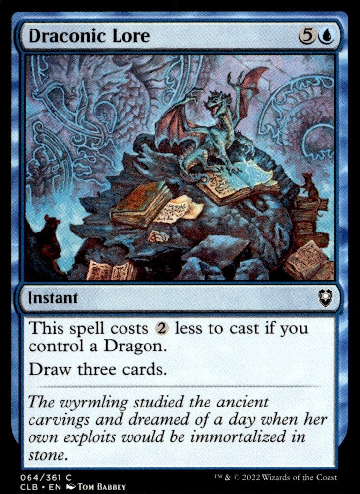 Experience 2022 Commander Legends: Battle for Baldur's Gate Draconic Lore