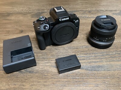 Canon EOS R50 Mirrorless Camera with RF-S 18-45mm Lens, 4K. Great Condition