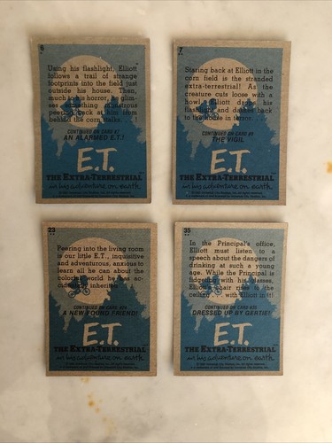 1982 Topps E.T. the Extra-Terrestrial Movie Complete 87-Card 11-Sticker Set - Picture 10 of 10
