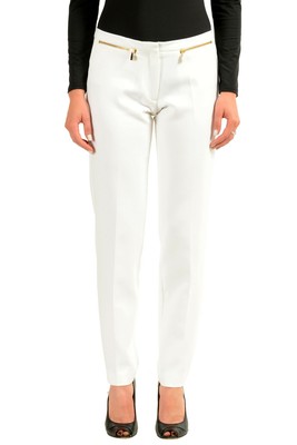 Versace Collection White Women's Casual Pants Sz US 6 IT 42