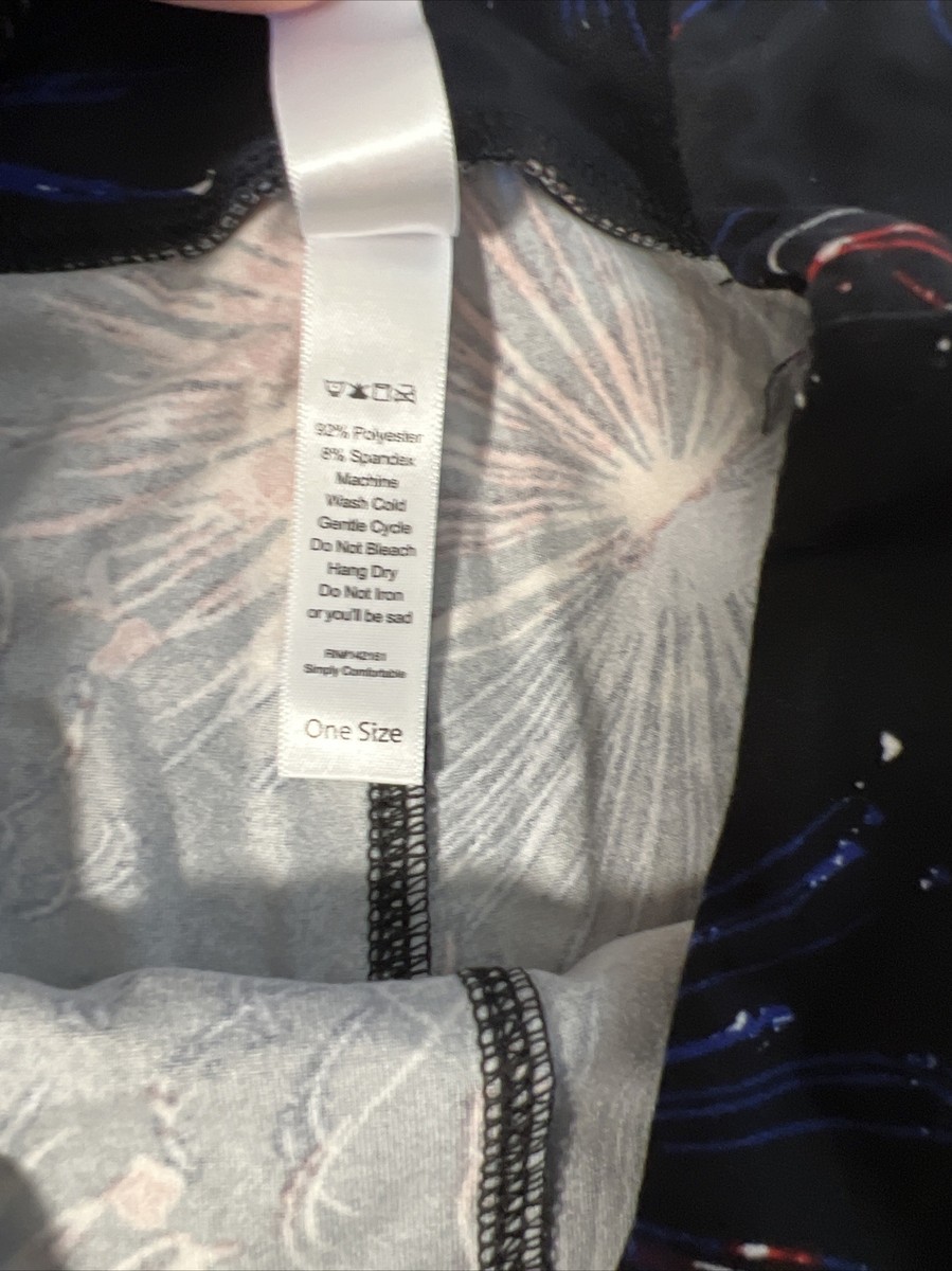 Legging LuLaRoe One Size - Americana 4 Juillet - Rouge Blanc Bleu - Neuf étiquette