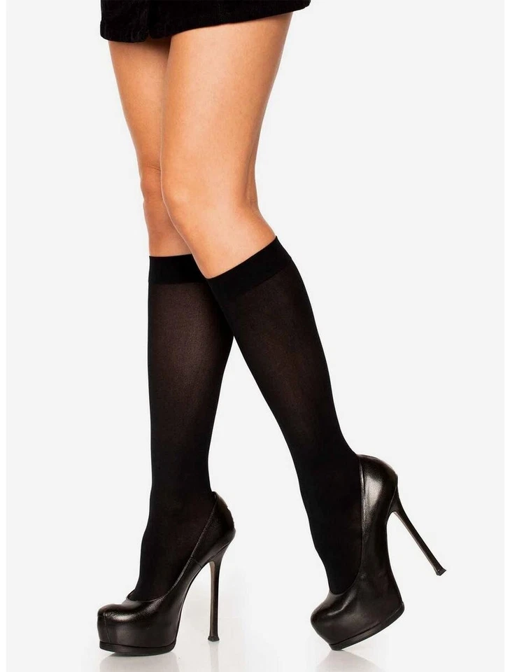 Paquete de 3 calcetines básicos negros hasta la rodilla HOT TOPIC TALLA 4-10 POLIÉSTER NUEVOS CON ETIQUETAS Foto 2 de 4