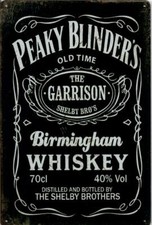 Retro Metal Sign, Garage, Man Cave, She Shed, Bar  30cmx20cm Peaky Blinders Blk