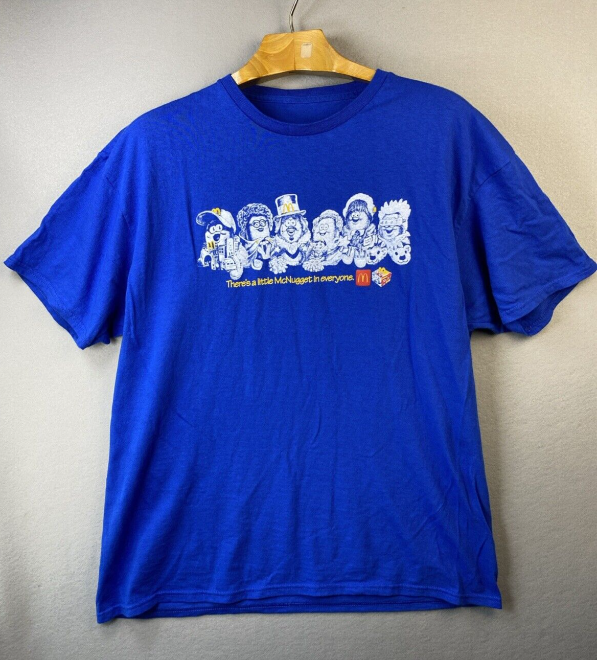 Limited Edition 2023 McDonald's Kerwin Frost McNugget Buddies Blue Tshirt Large