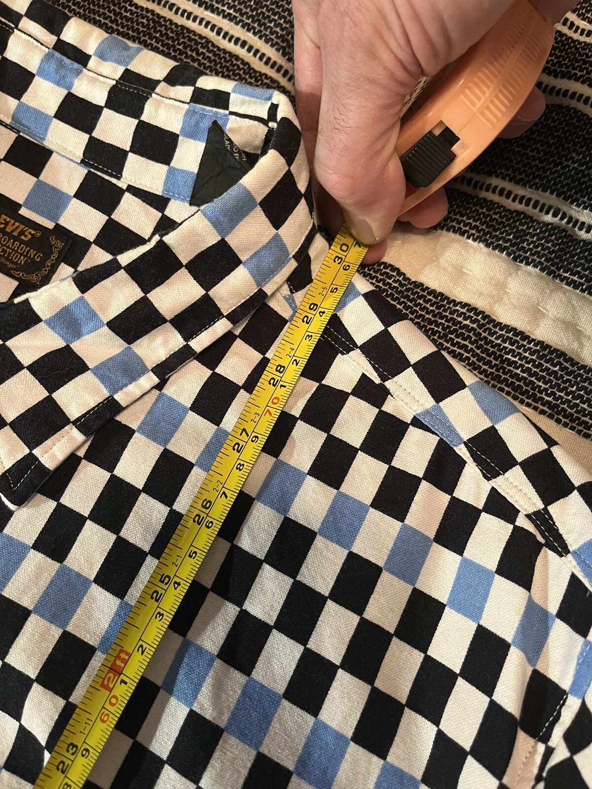 Levi’s skateboarding button down checkered shirt … - image 7